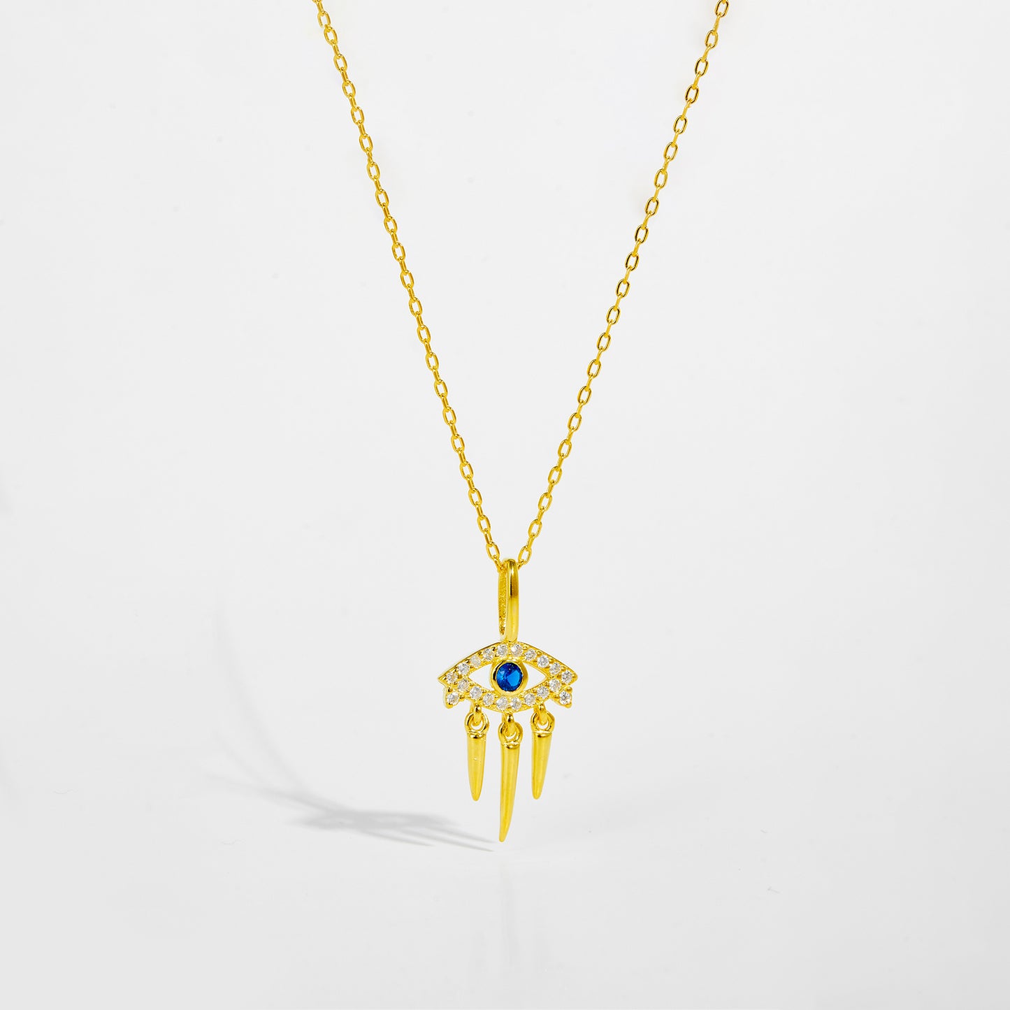 925 Sterling Silver Devil's Eye Pendant Necklace