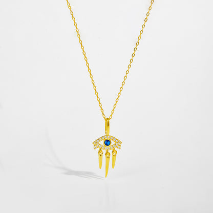 925 Sterling Silver Devil's Eye Pendant Necklace