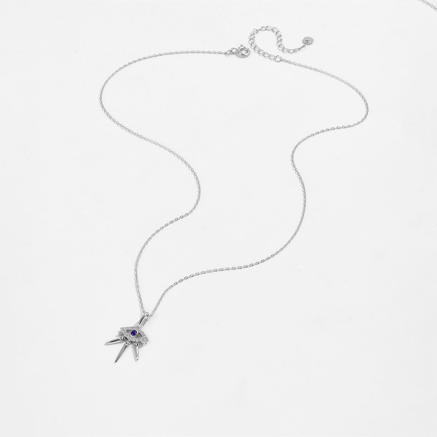 925 Sterling Silver Devil's Eye Pendant Necklace