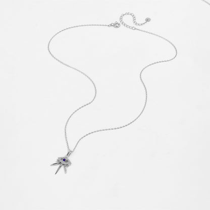 925 Sterling Silver Devil's Eye Pendant Necklace