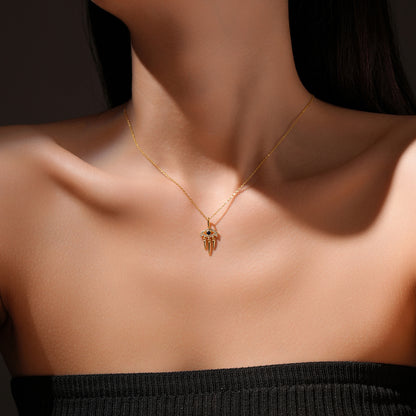 925 Sterling Silver Devil's Eye Pendant Necklace