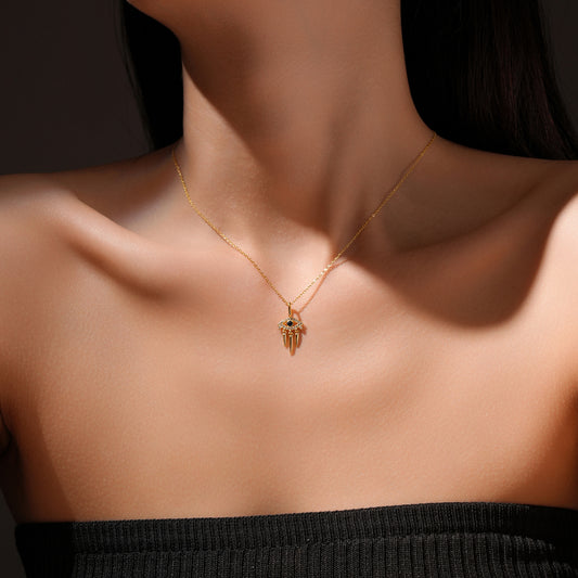 925 Sterling Silver Devil's Eye Pendant Necklace